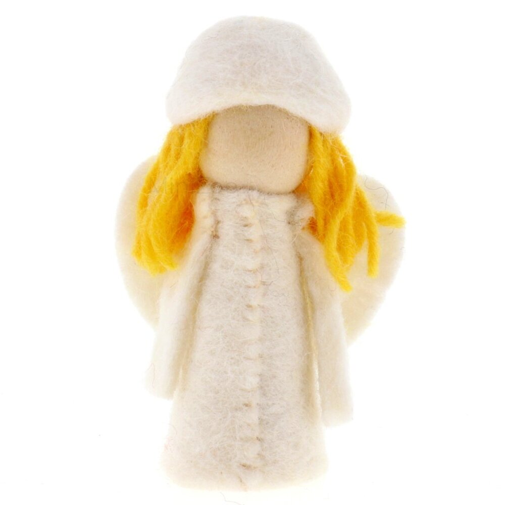 NWT Papoose Felt White Angel Fairy Elf